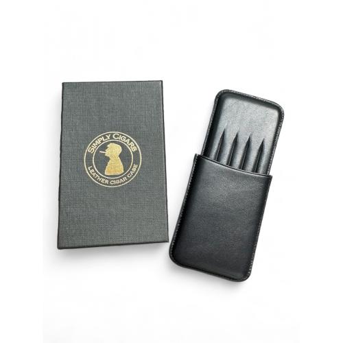 Simply Cigars Five Purito/Mini Cigar Leather Case - Black