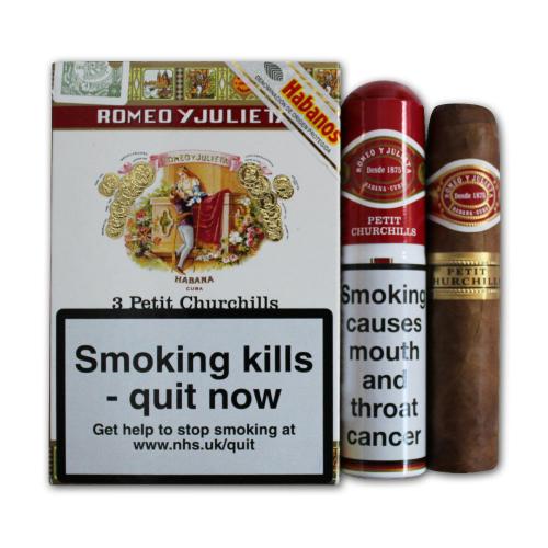 Romeo y Julieta Petit Churchills Tubed Cigar - Pack of 3